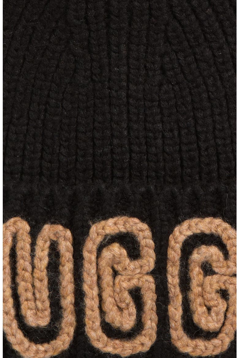 Chunky Crafted Rib Beanie, Alternate, color, BLACK