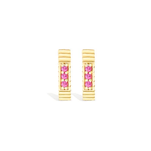 Campbell + Charlotte Spark Octagon Huggie In Gold