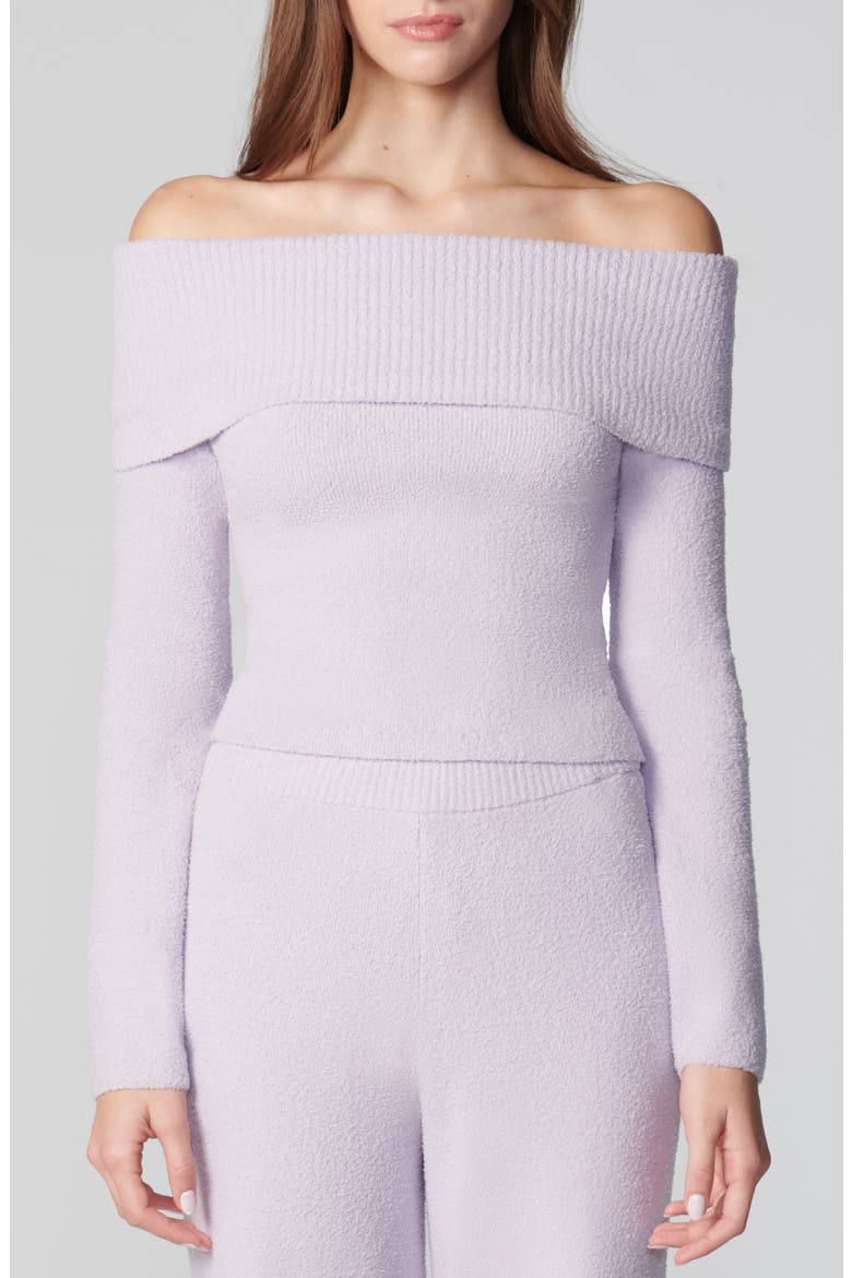 Off the Shoulder Long Sleeve Sweater, Main, color, SFT MIL LAVNDER