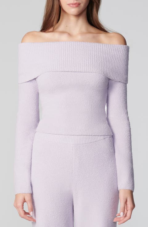 Off the Shoulder Long Sleeve Sweater