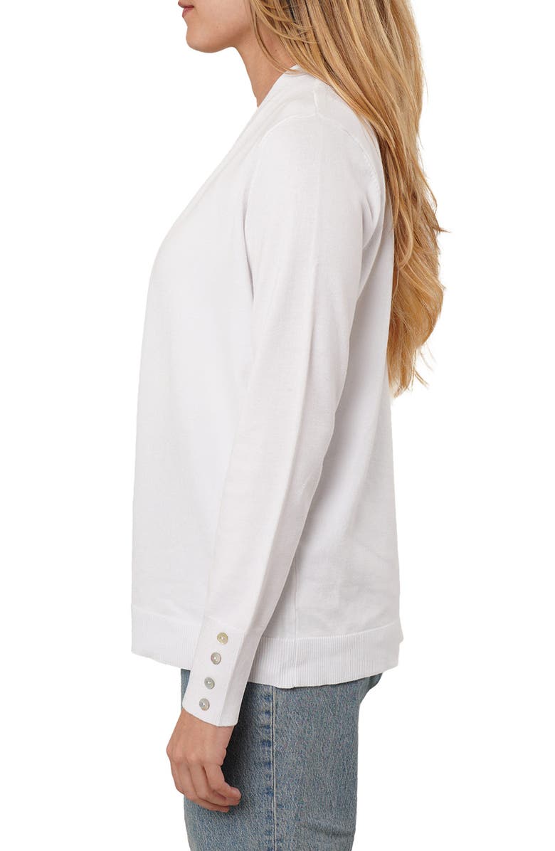 CYRUS Open Front Knit Cardigan, Alternate, color, White