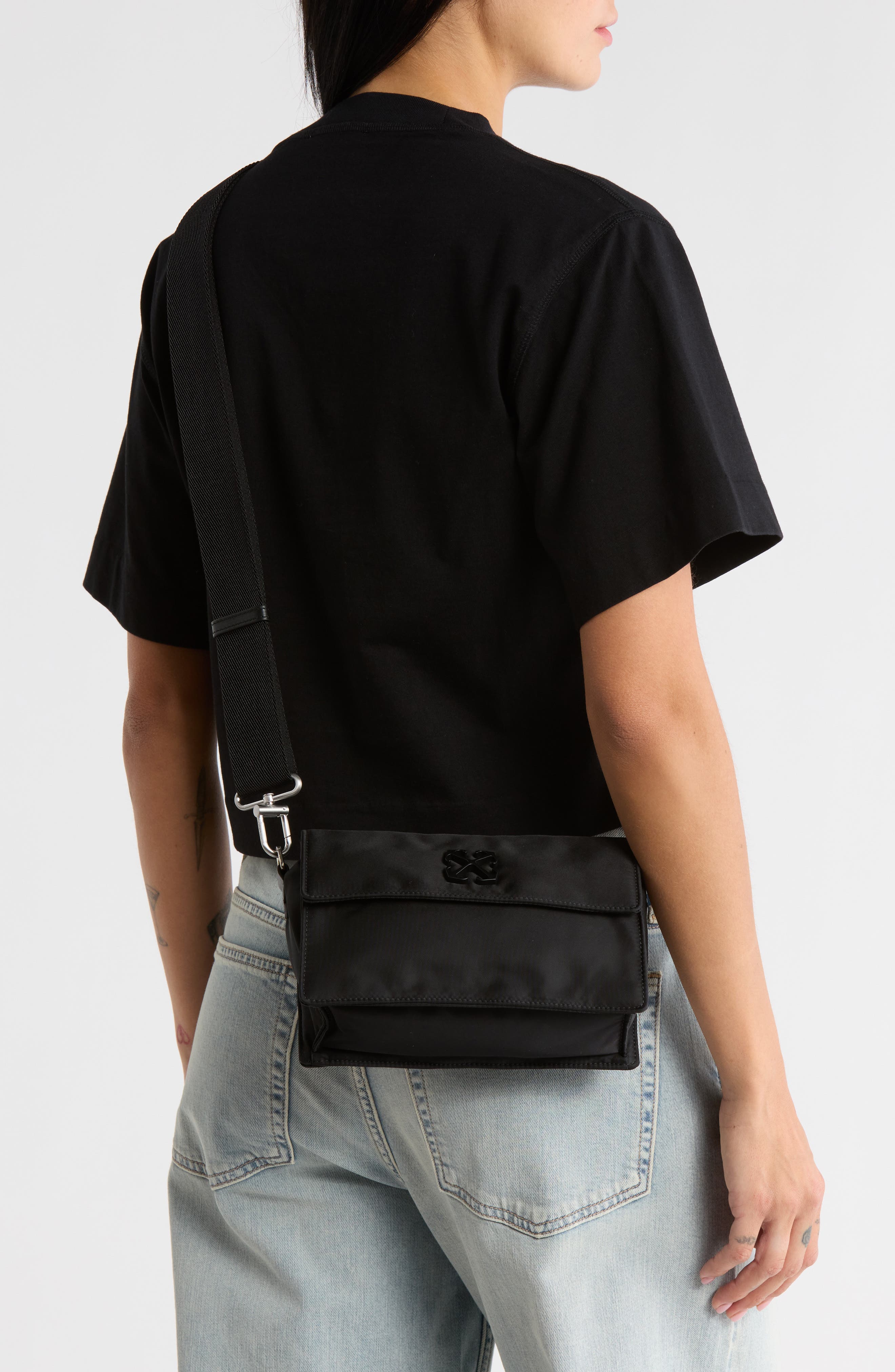 Off-White Jitney 1.4 Soft Nylon Crossbody Bag, Alternate, color, 
