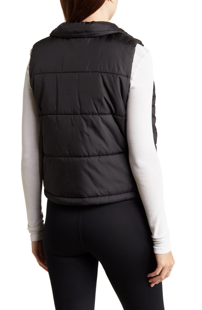 Z by Zella Crop Puffer Vest, Alternate, color,