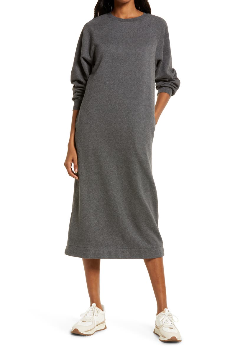 Treasure & Bond Sweatshirt Midi Dress, Main, color,