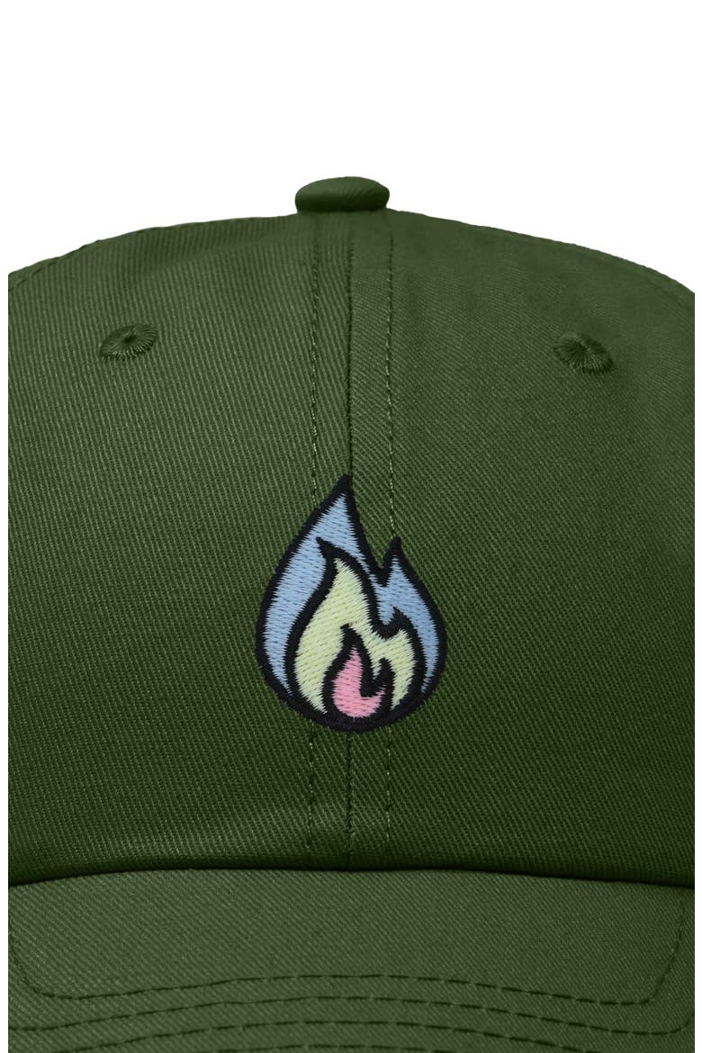 Fire Dad Hat, Alternate, color, Olive