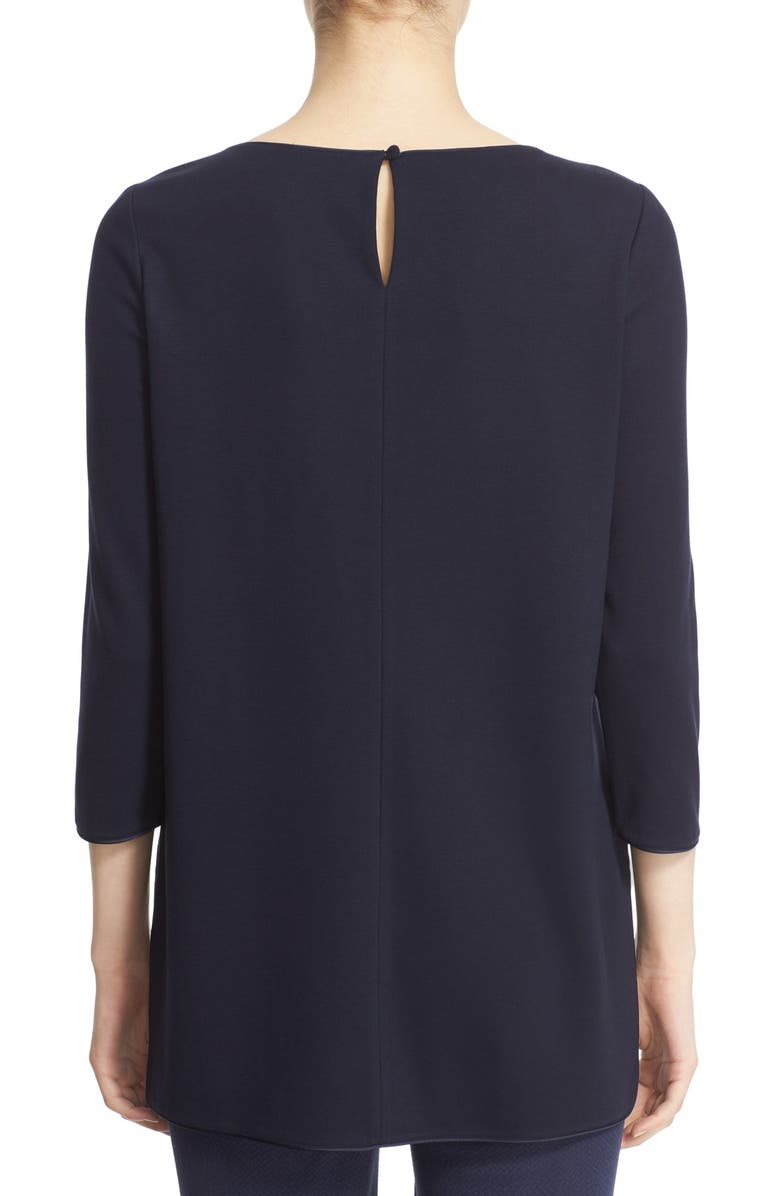 Lafayette 148 New York 'Glenda' Mixed Media Blouse, Alternate, color,