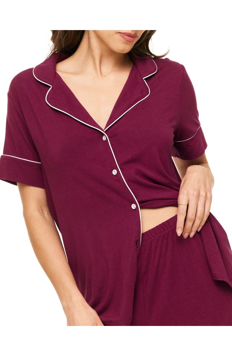 Adore Me Jayne Short Pajama Set, Alternate, color, Dark Purple