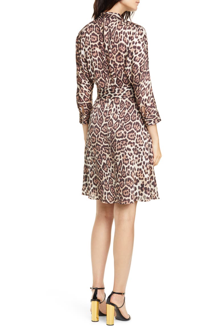 Adalicia Long Sleeve Front Button Dress, Alternate, color, TRUE BLACK MULTI
