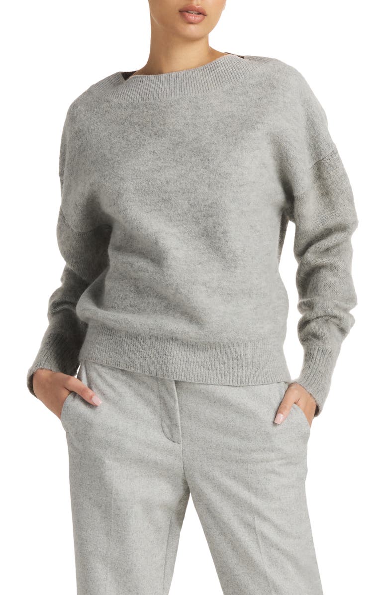 St. John Collection Brushed Wool & Mohair Blend Sweater, Main, color, 