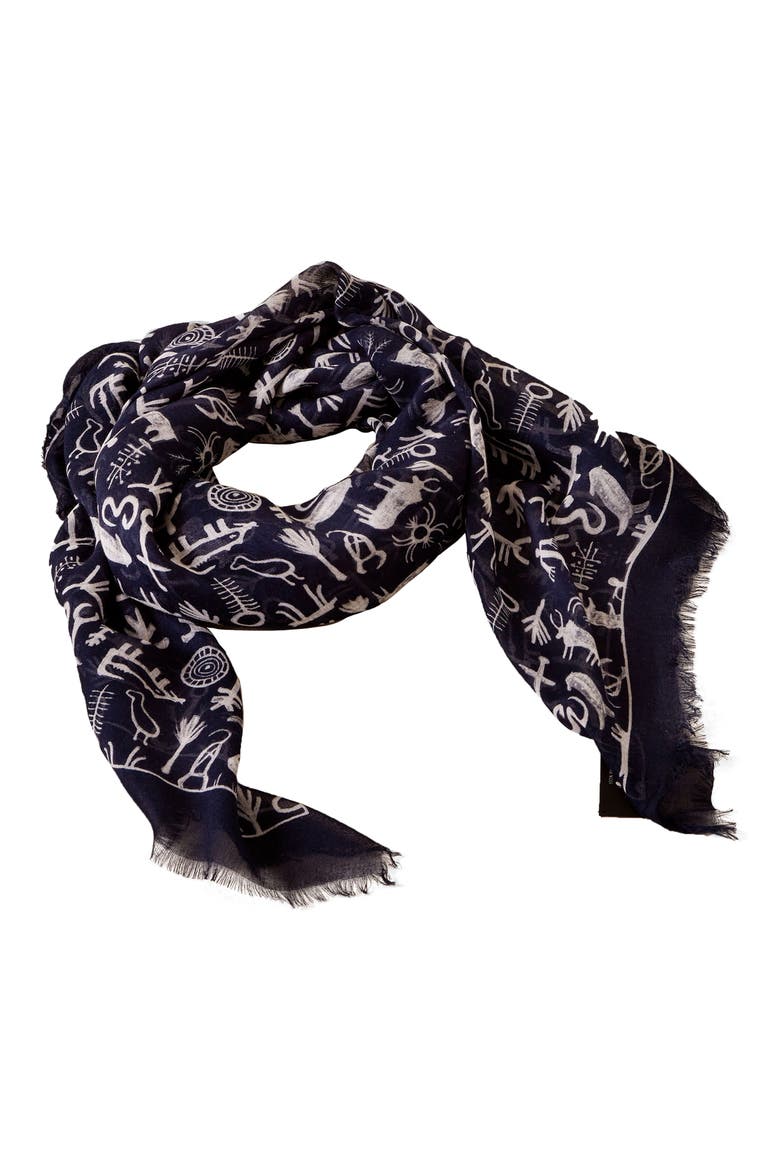 x Obaki Foundation Bidi Bidi Scarf, Alternate, color, NAVY