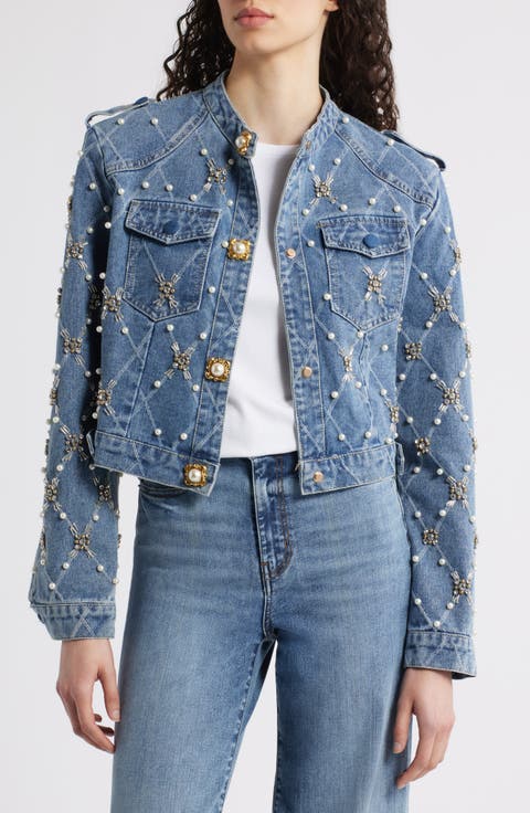 Leyana Embellished Denim Jacket