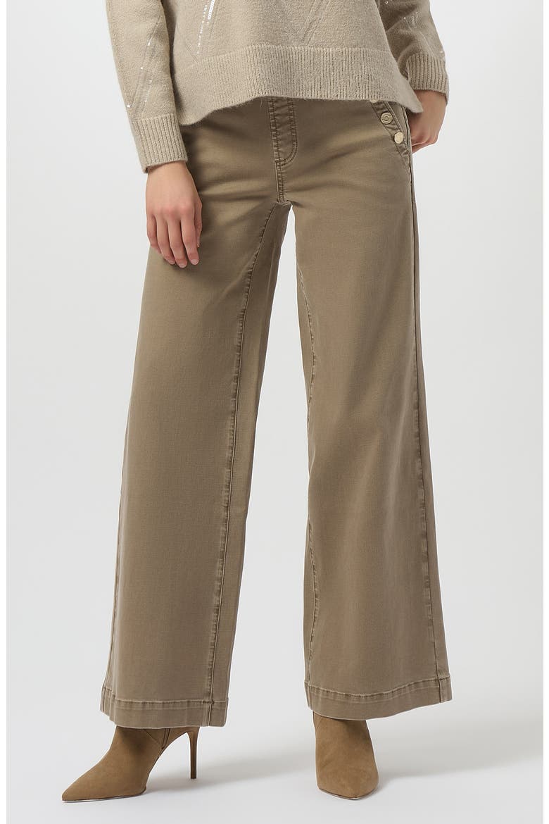 Wide Leg Pull-On Pants, Main, color, FAWN