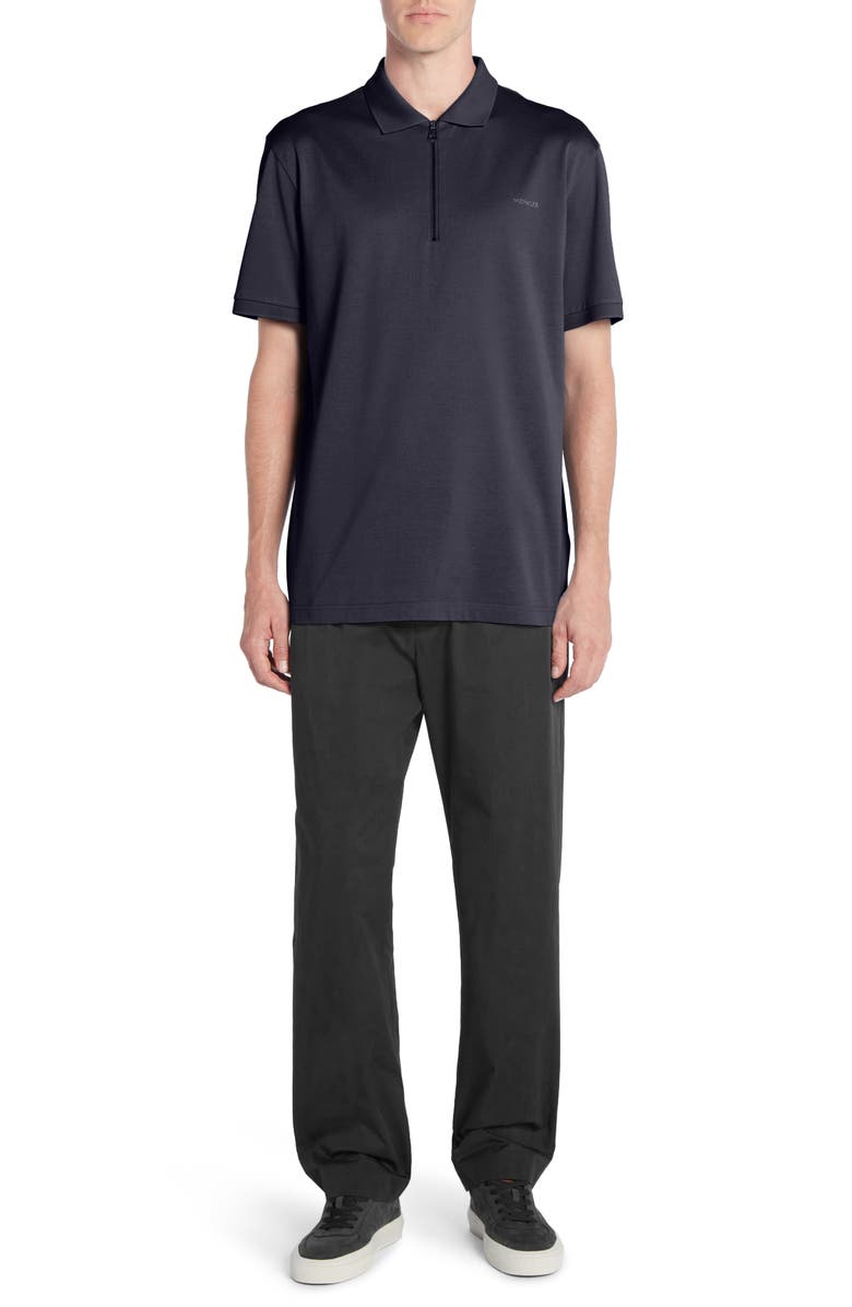 Moncler Logo Zip Polo, Alternate, color,