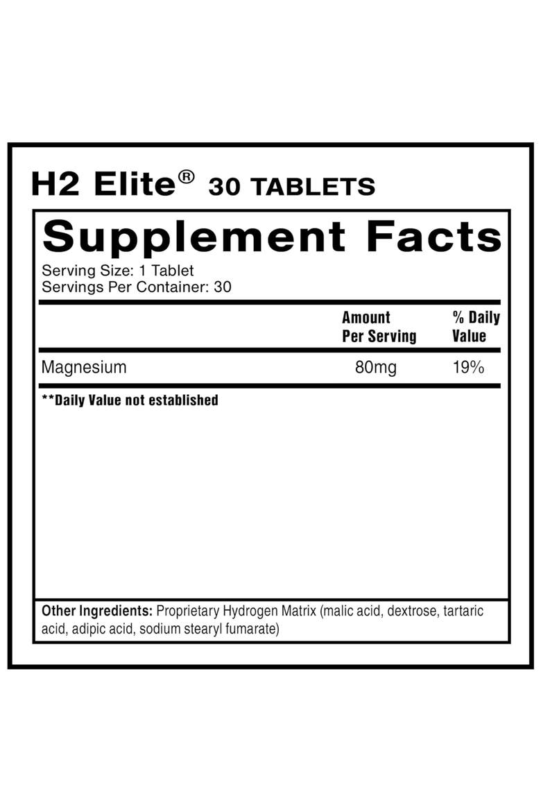 H2 Elite Molecular Hydrogen Magnesium Malate Tablets, Alternate, color, None