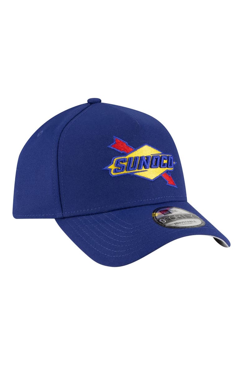 Men's New Era  Blue NASCAR Sunoco 9FORTY A-Frame Adjustable Hat, Alternate, color, Blue