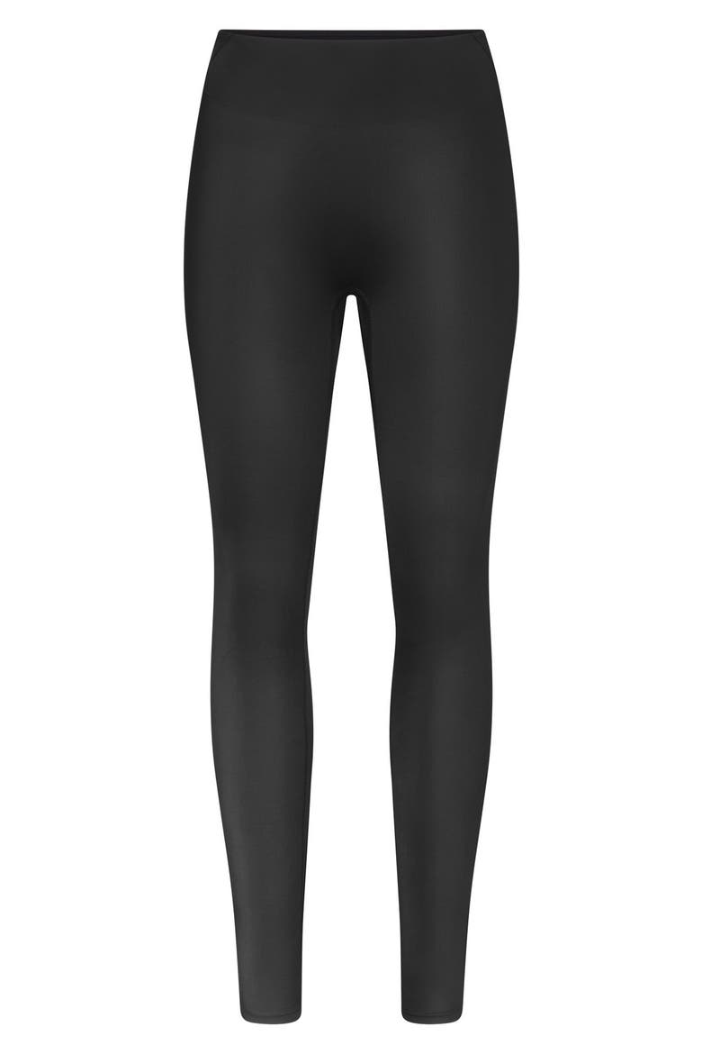 Bonded Waist Leggings, Alternate, color, OBSIDIAN