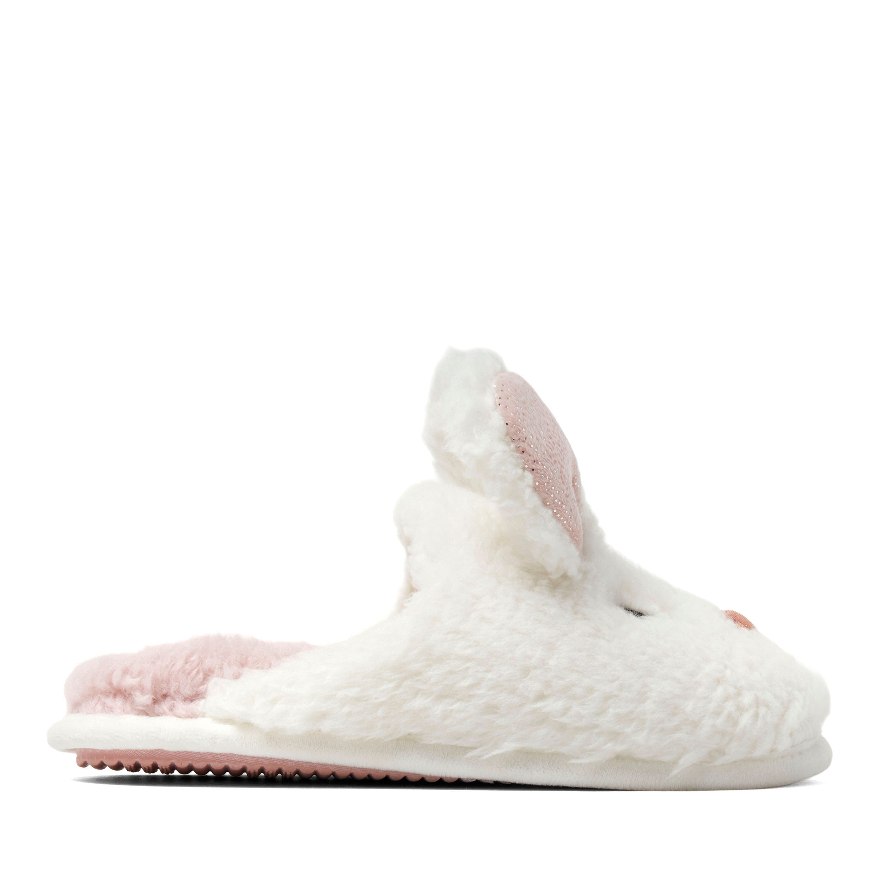 DEARFOAMS Shay Novelty Easter Bunny Rabbit Scuff Slipper, Alternate, color, Muslin