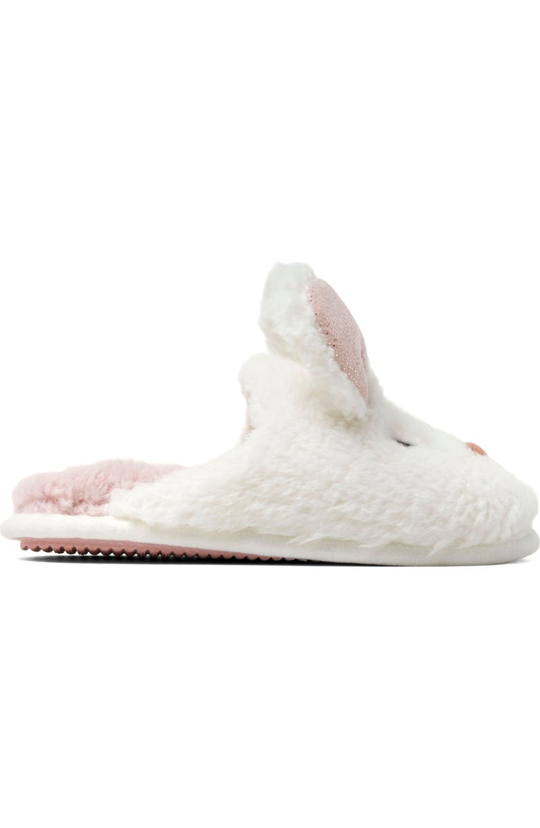 DEARFOAMS Shay Novelty Easter Bunny Rabbit Scuff Slipper, Alternate, color, Muslin