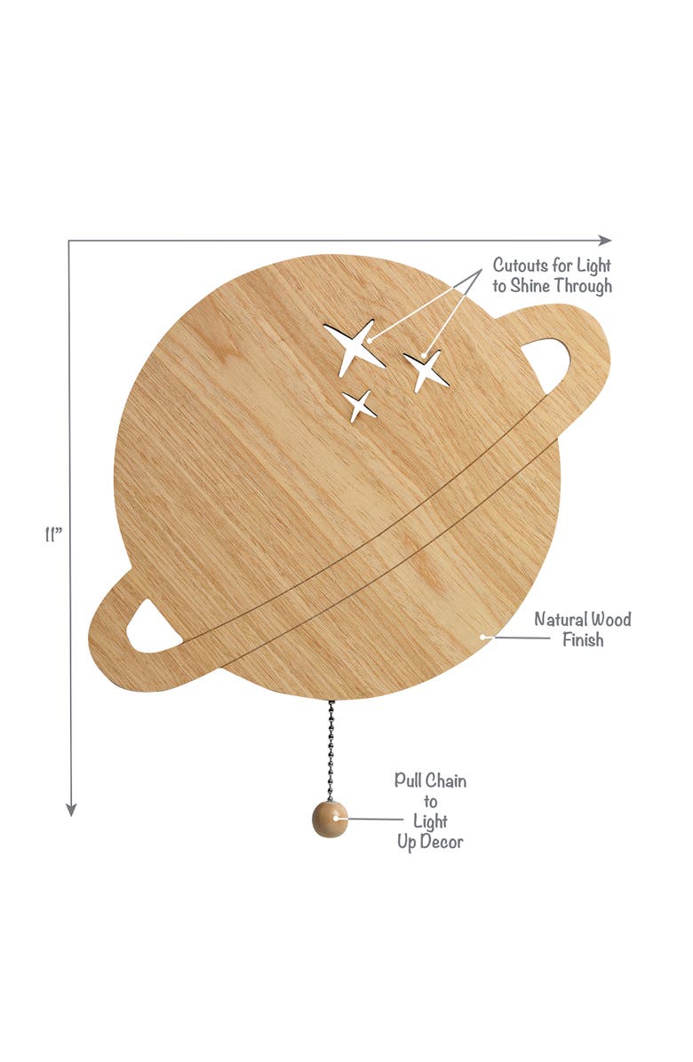 Lambs
Ivy Sky Rocket LED Light Up Saturn/Planet Wall Decor/Wall Hanging, Alternate, color,