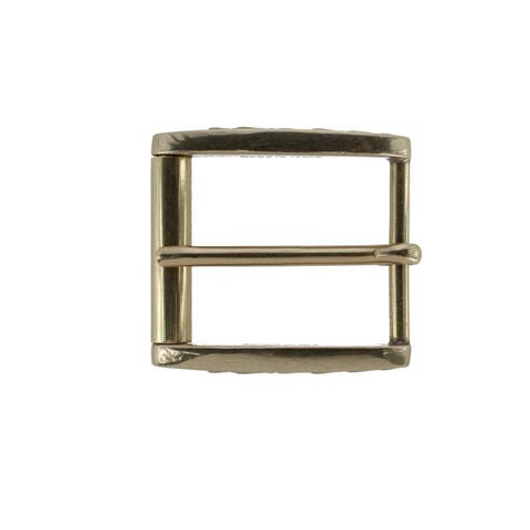 35mm Solid Brass Side Detailed Roller Harness Belt Buckle