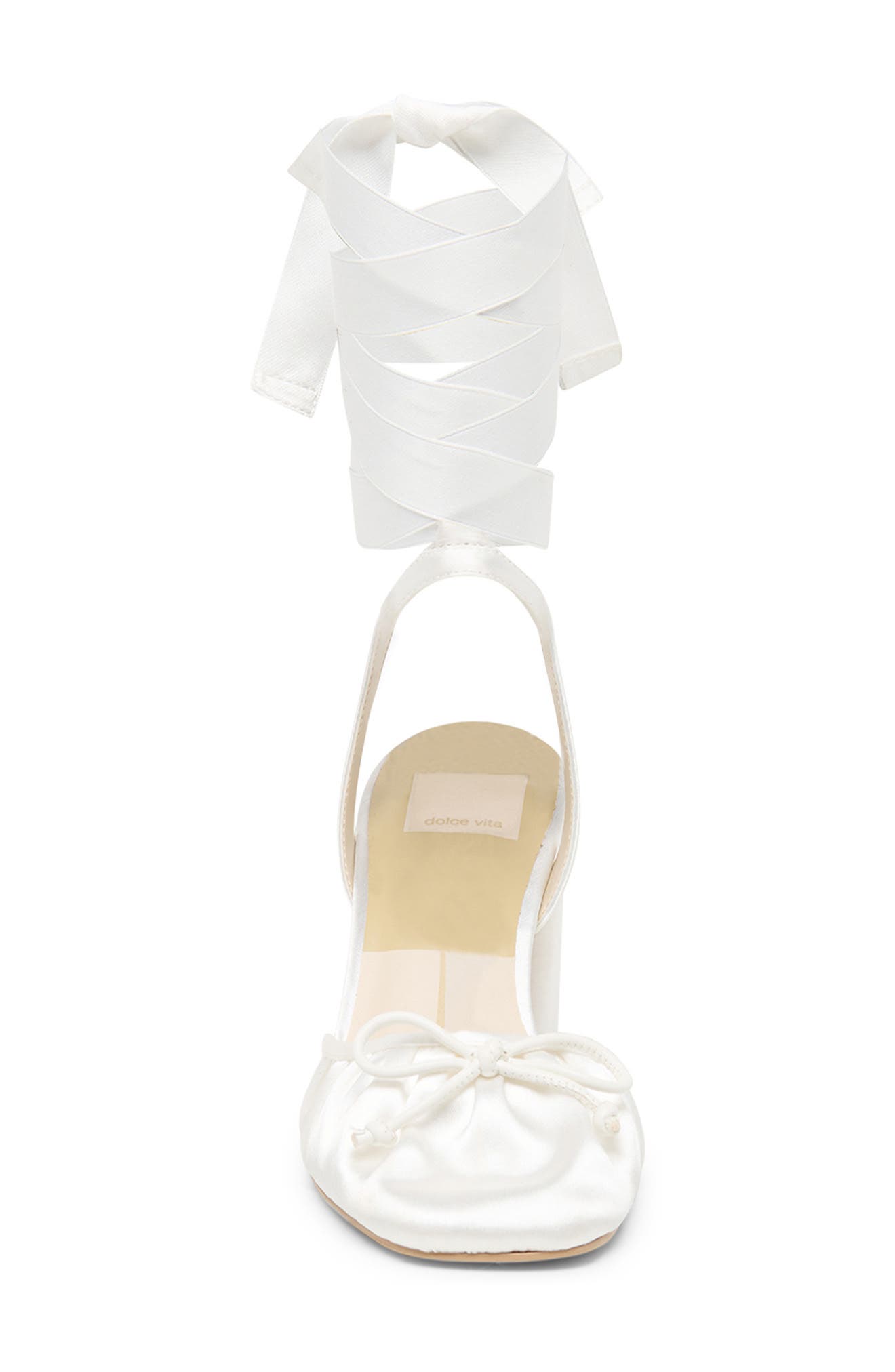 Tisha Ankle Wrap Pump, Alternate, color, TRUE WHITE SATIN