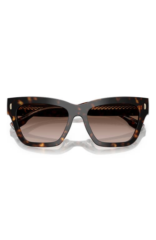 Tory Burch 54mm Polarized Cat Eye Sunglasses In Dark Tortoise