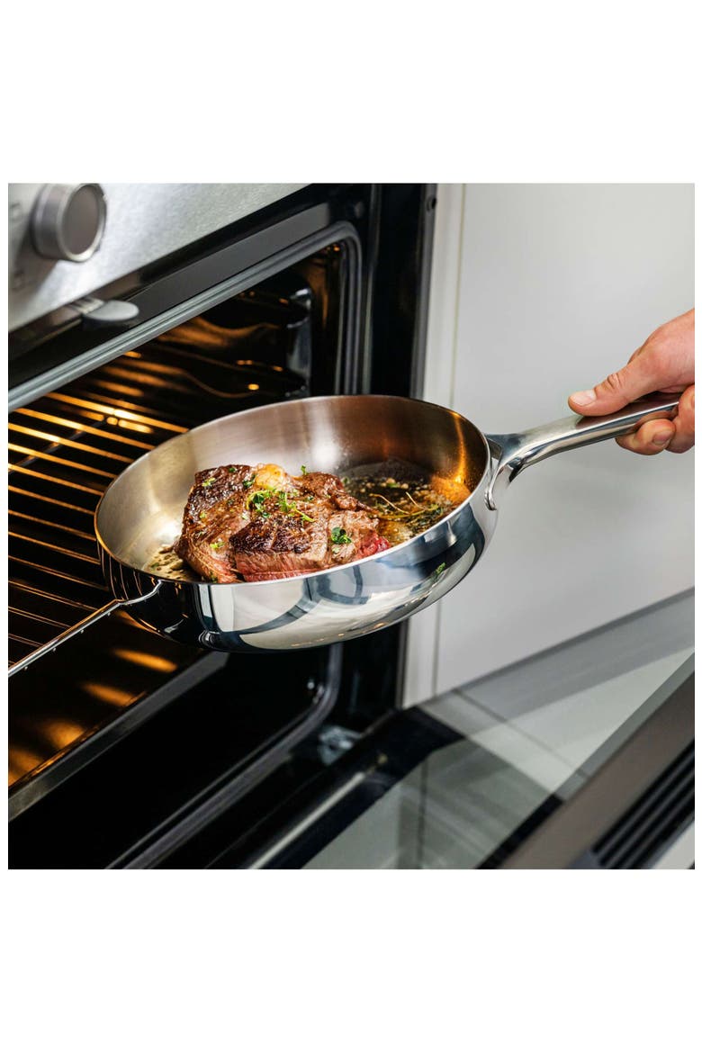 Belly Tri-Ply Stainless Steel Skillet, Alternate, color, STELLAR
