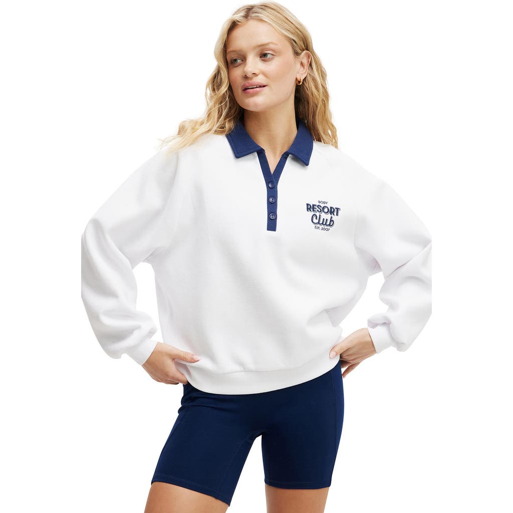 COTTON ON BODY ACTIVE PLUSH GRAPHIC POLO