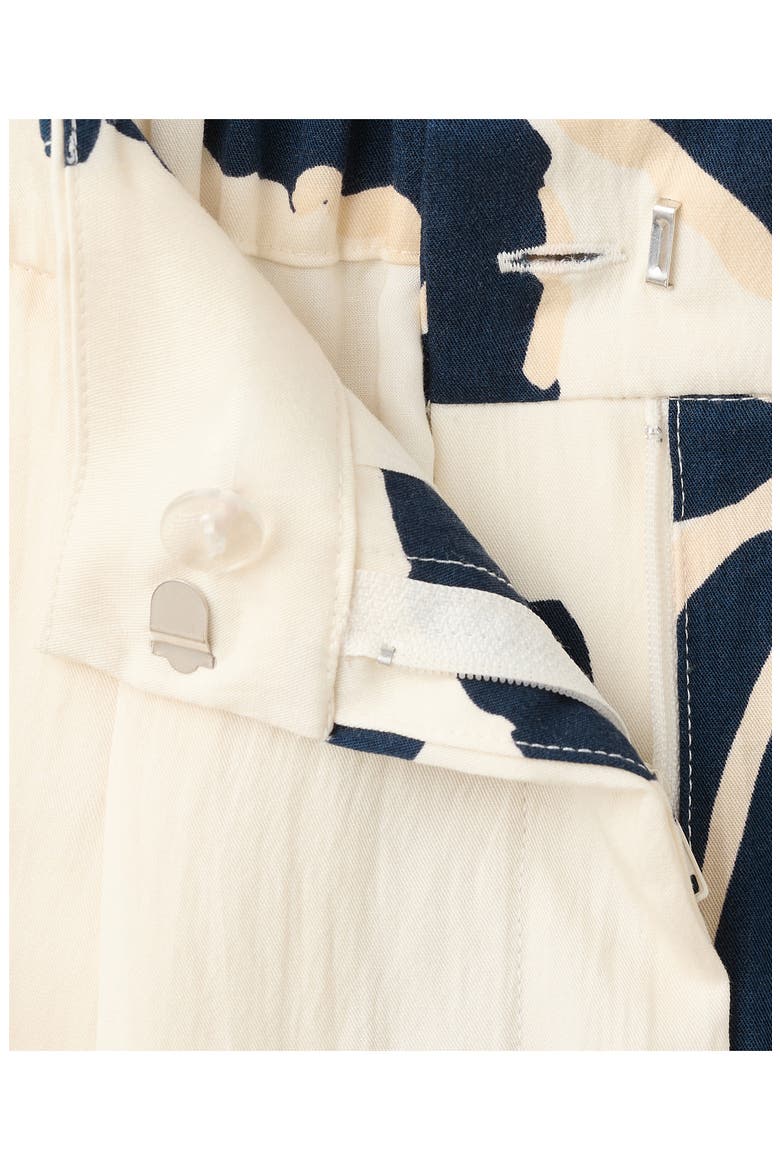Placed Floral Pants, Alternate, color, OFF WHITE
