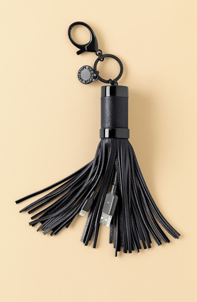 Rebecca Minkoff Power Tassel Bag Charm, Alternate, color,