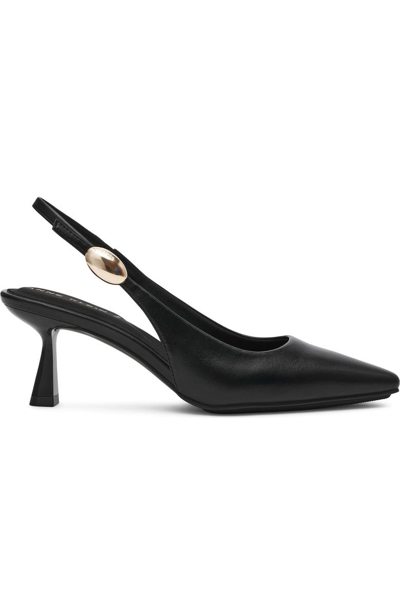 Anne Klein Cynthia Slingback Pump, Alternate, color, Black Smooth