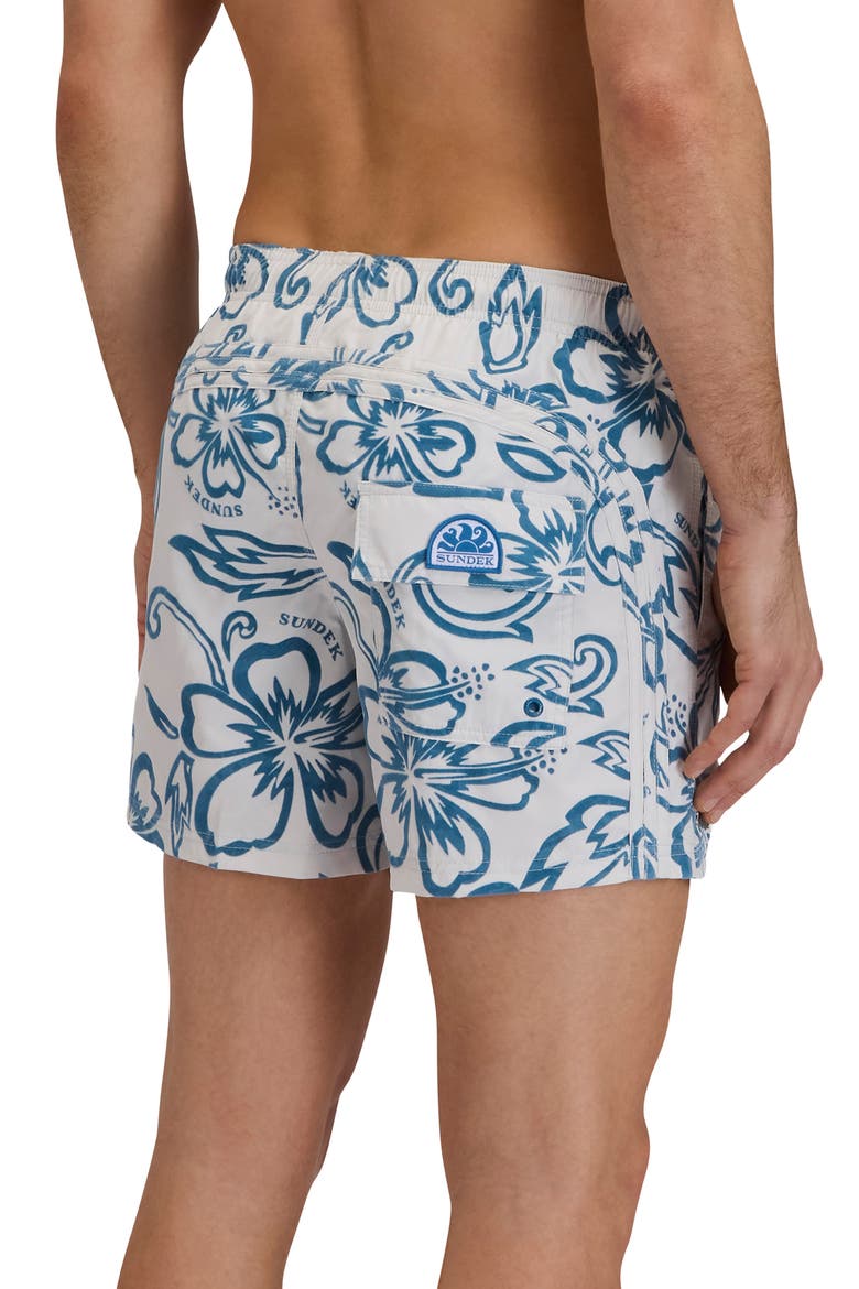 Print Swim Trunks, Alternate, color, GHOST
