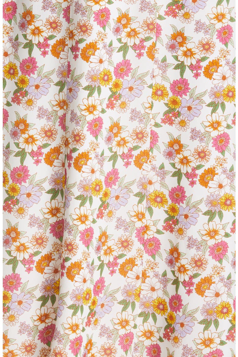Sunshine Paradise Floral Midi Dress, Alternate, color, WHITE/MULT