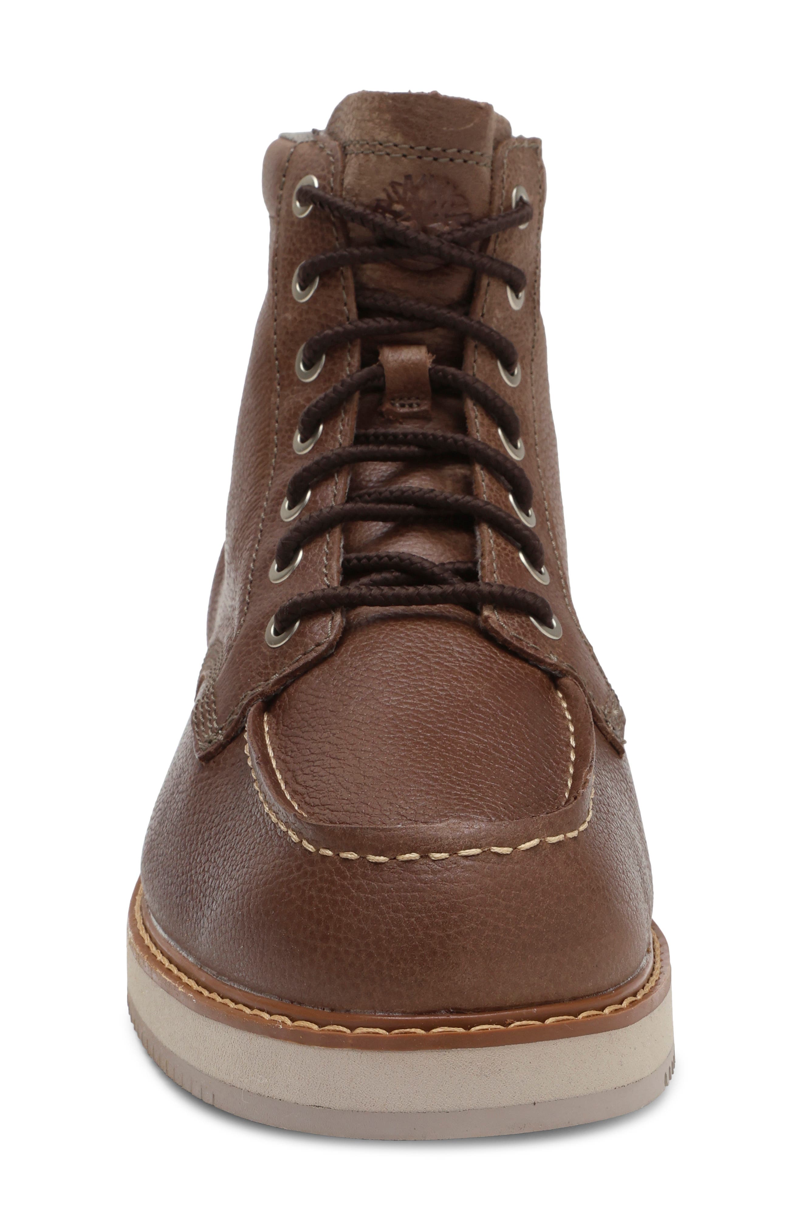 Redwood Edge Essential Water Repellent Boot, Alternate, color, DARK BROWN FULL GRAIN