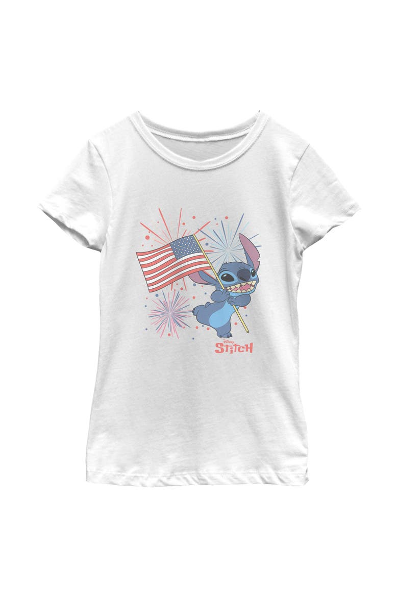Girls' American Fireworks T-Shirt, Main, color, White