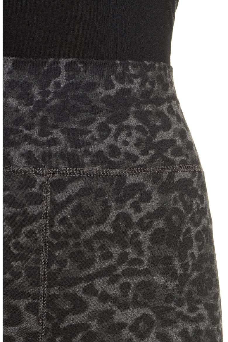 Leopard Print High Waist Leggings, Alternate, color, BLACK CHARCOAL