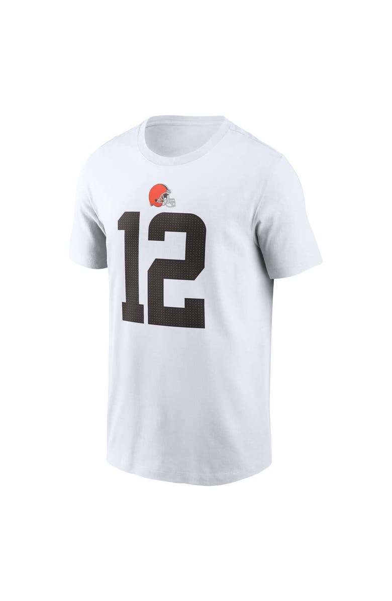 Nike Men's Nike Shedeur Sanders White Cleveland Browns 2025 NFL Draft Name & Number T-Shirt, Alternate, color, White