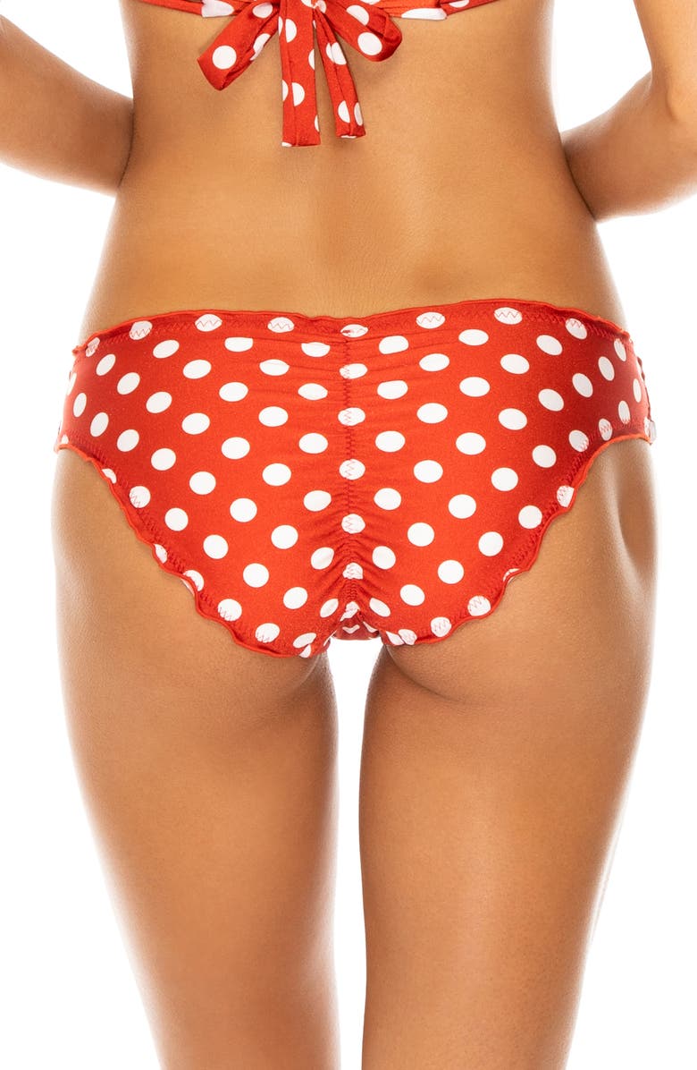 Luli Fama Ruched Back Bikini Bottoms, Alternate, color,