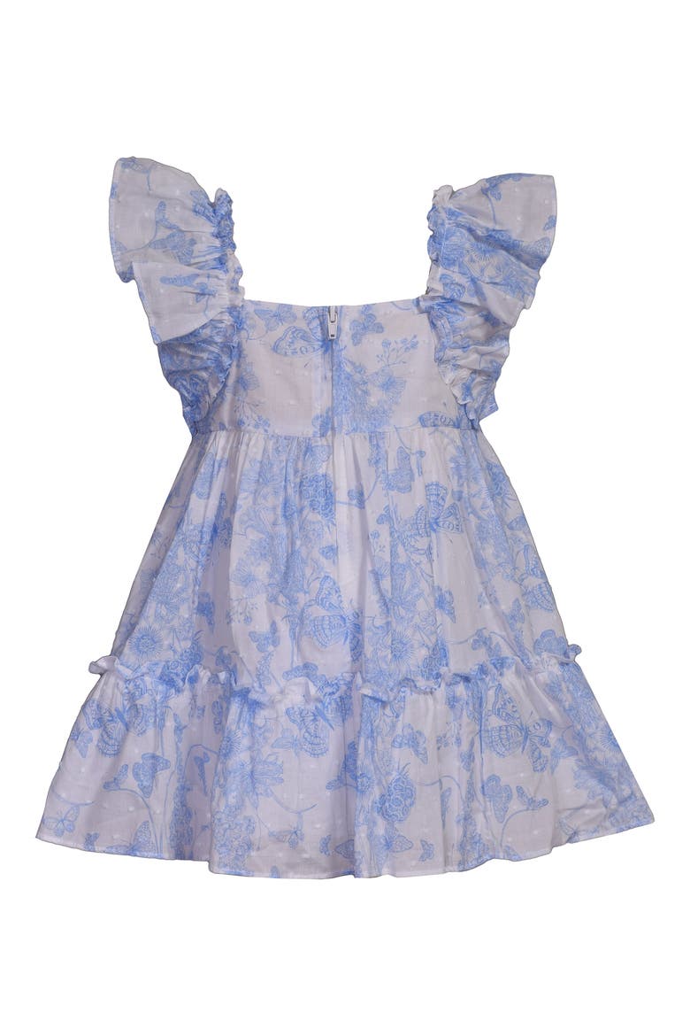 Toile Clipdot Dress & Headband Set, Alternate, color, BLUE