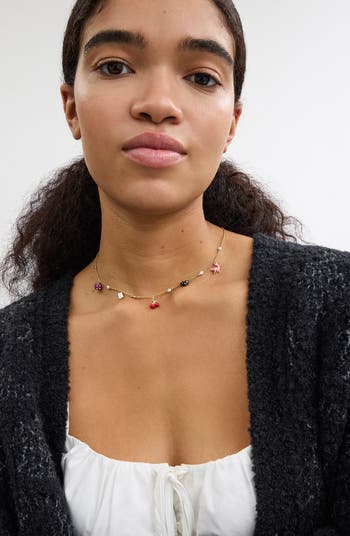 【国内発送】coach＊Mini Heart And Dice Charm Necklace Mini Heart And Dice Charm Necklace