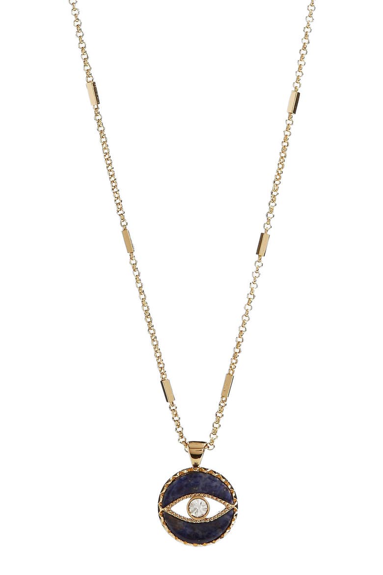 Evil Eye Necklace, Main, color, Gold