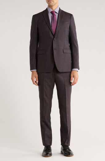John Varvatos Star USA Plaid Wool Suit