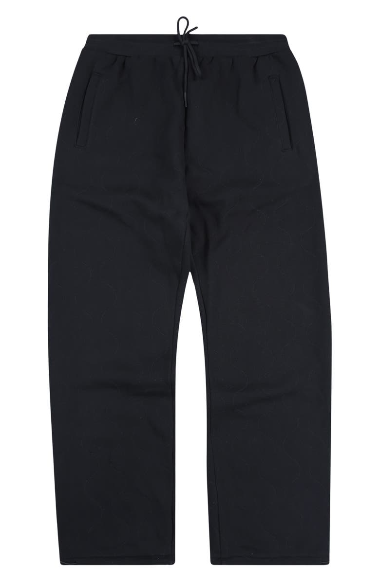 PLEASURES Wave Quilted Graphic Sweatpants, Alternate, color, Black