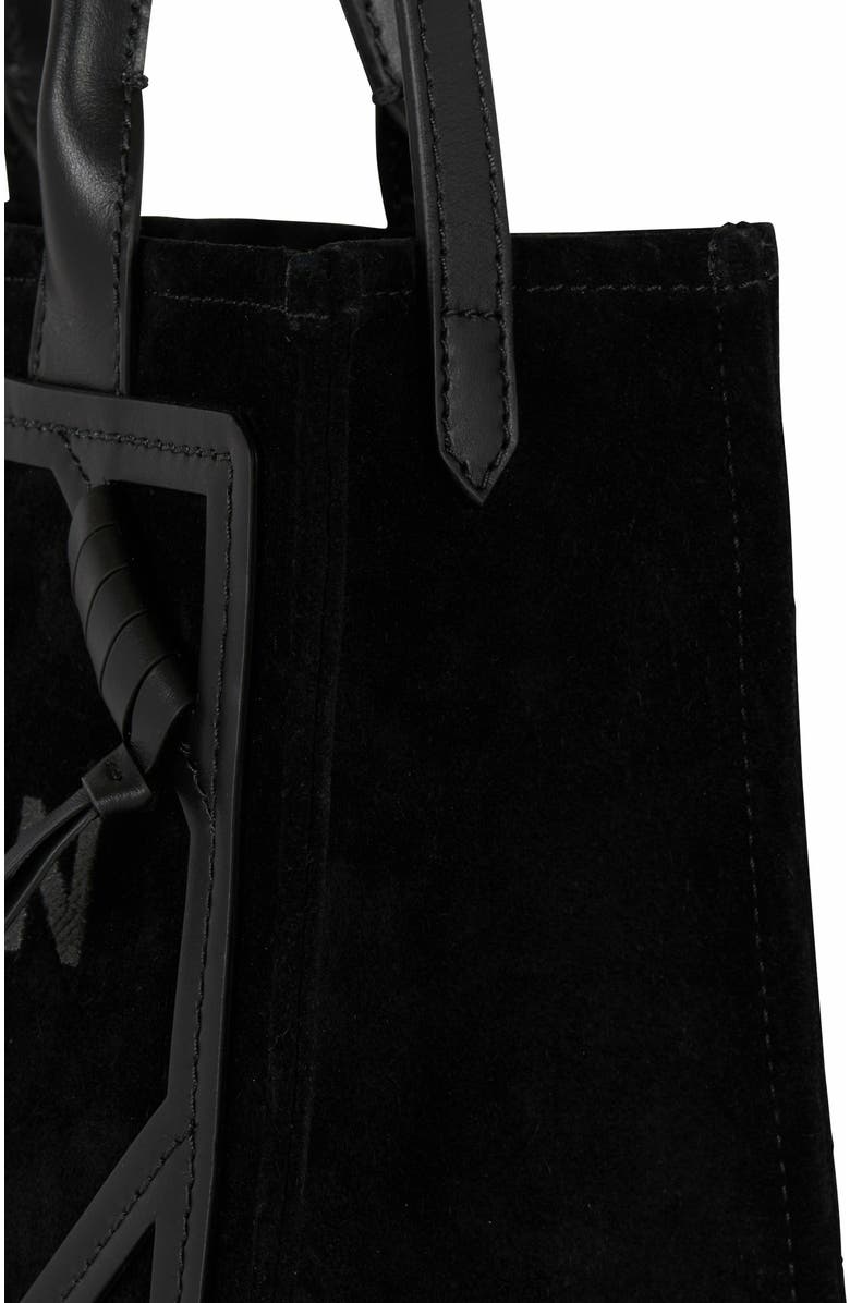 Balmain Small Suede B-Army Tote Bag, Alternate, color,