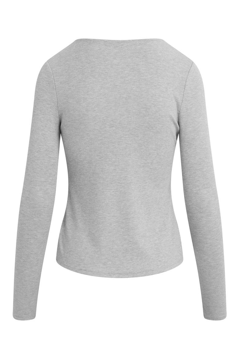 The Good Luck Long Sleeve Rib Top, Alternate, color, HEATHER GREY