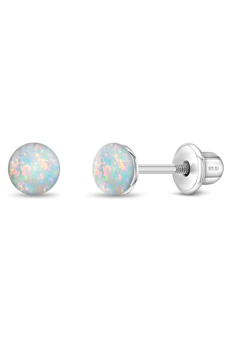 In Season Jewelry Opal Button Earrings, Main, color, Opal