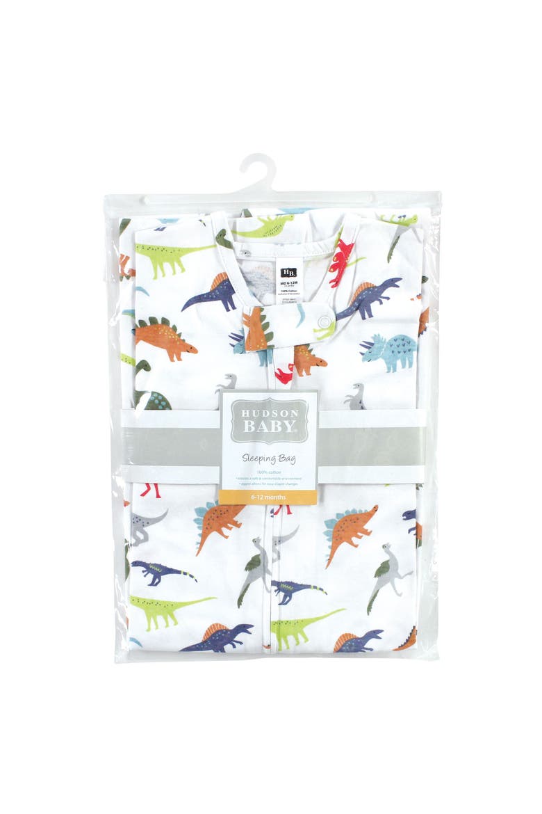 Cozy Cotton Sleeveless Sleep & Cuddle Pouch, Alternate, color, Multicolor Dinosaurs