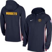 Nike Men's Nike  Navy Denver Nuggets Authentic On Court Zone Quarter-Zip Dri-FIT Hoodie Jacket