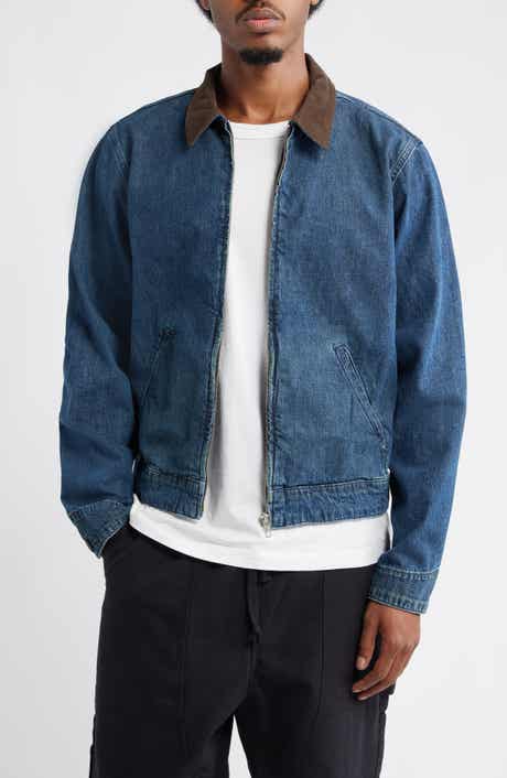 BDG Urban Outfitters Denim Harrington Jacket with Corduroy Collar