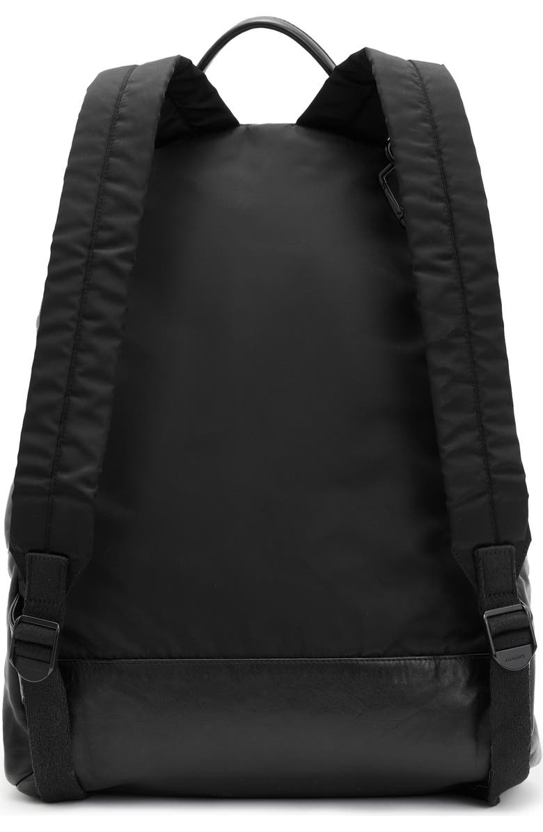 AllSaints Carabiner Leather Backpack, Alternate, color,